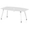 High Gloss Volta 1800mm Writable Boardroom Table With Pop-up Power Module White Top