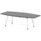 High Gloss Volta 2400mm Writable Boardroom Table With Pop-up Power Module Black Top