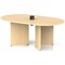 Impulse Volta 1800mm Boardroom Table With Black Pop-up Power Module Maple Top Arrowhead Leg