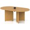Impulse Volta 1800mm Boardroom Table With Black Pop-up Power Module Oak Top Arrowhead Leg
