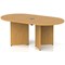 Impulse Volta 1800mm Boardroom Table With Black Pop-up Power Module Oak Top Arrowhead Leg