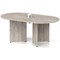 Impulse Volta 1800mm Boardroom Table With White Pop-up Power Module Grey Top Arrowhead Leg