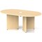 Impulse Volta 1800mm Boardroom Table With White Pop-up Power Module Maple Top Arrowhead Leg