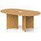 Impulse Volta 1800mm Boardroom Table With White Pop-up Power Module Oak Top Arrowhead Leg
