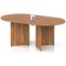 Impulse Volta 1800mm Boardroom Table With White Pop-up Power Module Walnut Top Arrowhead Leg