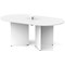 Impulse Volta 1800mm Boardroom Table With White Pop-up Power Module White Top Arrowhead Leg