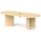 Impulse Volta 2400mm Boardroom Table With Black Pop-up Power Module Maple Top Arrowhead Leg