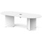 Impulse Volta 2400mm Boardroom Table With Black Pop-up Power Module White Top Arrowhead Leg