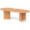 Impulse Volta 2400mm Boardroom Table With White Pop-up Power Module Beech Top Arrowhead Leg