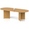 Impulse Volta 2400mm Boardroom Table With White Pop-up Power Module Oak Top Arrowhead Leg