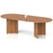 Impulse Volta 2400mm Boardroom Table With White Pop-up Power Module Walnut Top Arrowhead Leg