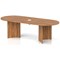 Impulse Volta 2400mm Boardroom Table With White Pop-up Power Module Walnut Top Arrowhead Leg