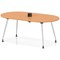 Impulse Volta 1800mm Boardroom Table With Pop-up Power Module With Silver Leg Frame Beech Top