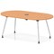 Impulse Volta 1800mm Boardroom Table With Pop-up Power Module With Silver Leg Frame Beech Top