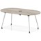 Impulse Volta 1800mm Boardroom Table With Pop-up Power Module With Silver Leg Frame Grey Oak Top