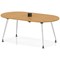 Impulse Volta 1800mm Boardroom Table With Pop-up Power Module With Silver Leg Frame Oak Top