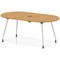 Impulse Volta 1800mm Boardroom Table With Pop-up Power Module With Silver Leg Frame Oak Top