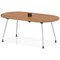 Impulse Volta 1800mm Boardroom Table With Pop-up Power Module With Silver Leg Frame Walnut Top