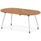 Impulse Volta 1800mm Boardroom Table With Pop-up Power Module With Silver Leg Frame Walnut Top