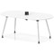 Impulse Volta 1800mm Boardroom Table With Pop-up Power Module With Silver Leg Frame White Top