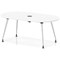 Impulse Volta 1800mm Boardroom Table With Pop-up Power Module With Silver Leg Frame White Top