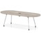 Impulse Volta 2400mm Boardroom Table With Pop-up Power Module With Silver Leg Frame Grey Oak Top