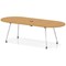 Impulse Volta 2400mm Boardroom Table With Pop-up Power Module With Silver Leg Frame Oak Top