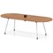 Impulse Volta 2400mm Boardroom Table With Pop-up Power Module With Silver Leg Frame Walnut Top