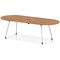 Impulse Volta 2400mm Boardroom Table With Pop-up Power Module With Silver Leg Frame Walnut Top