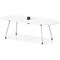 Impulse Volta 2400mm Boardroom Table With Pop-up Power Module With Silver Leg Frame White Top