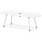Impulse Volta 2400mm Boardroom Table With Pop-up Power Module With Silver Leg Frame White Top