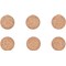 Bi-Office Earth Cork Magnets, 25mm, Pack of 6
