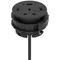 Volta Round 80mm Power Unit Module 1xSocket (3.15A Fuse) / 1xUSBa & 2xUSBc (45w shared)/ 1xHDMI (1.4)/ 1xCAT 6Data Port - Black with 2metre Mains Lead