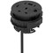 Volta Round 80mm Power Unit Module 1xSocket (3.15A Fuse) / 1xUSBa & 2xUSBc (45w shared)/ 1xHDMI (1.4)/ 1xCAT 6Data Port - Black with 2metre Mains Lead