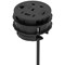 Volta Round 80mm Power Unit Module 1xSocket (3.15A Fuse) / 1xUSBa & 2xUSBc (45w shared)/ 1xHDMI (1.4)/ 1xCAT 6Data Port - Black with 2metre Mains Lead