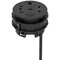 Volta Round 80mm Power Unit Module 1xSocket (3.15A Fuse) / 1xUSBa & 2xUSBc (45w shared)/ 1xHDMI (1.4)/ 1xCAT 6Data Port - Black with 2metre Mains Lead