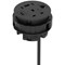 Volta Round 80mm Power Unit Module 1xSocket (3.15A Fuse) / 1xUSBa & 2xUSBc (45w shared)/ 1xHDMI (1.4)/ 1xCAT 6Data Port - Black with 2metre Mains Lead
