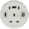 Volta Round 80mm Power Unit Module 1xSocket (3.15A Fuse) / 1xUSBa & 2xUSBc (45w shared)/ 1xHDMI (1.4)/ 1xCAT 6Data Port - Black with 2metre Mains Lead