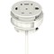 Volta Round 80mm Power Unit Module 1xSocket (3.15A Fuse) / 1xUSBa & 2xUSBc (45w shared)/ 1xHDMI (1.4)/ 1xCAT 6Data Port - White with 2metre Mains Lea