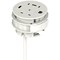 Volta Round 80mm Power Unit Module 1xSocket (3.15A Fuse) / 1xUSBa & 2xUSBc (45w shared)/ 1xHDMI (1.4)/ 1xCAT 6Data Port - White with 2metre Mains Lea