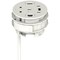 Volta Round 80mm Power Unit Module 1xSocket (3.15A Fuse) / 1xUSBa & 2xUSBc (45w shared)/ 1xHDMI (1.4)/ 1xCAT 6Data Port - White with 2metre Mains Lea