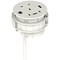 Volta Round 80mm Power Unit Module 1xSocket (3.15A Fuse) / 1xUSBa & 2xUSBc (45w shared)/ 1xHDMI (1.4)/ 1xCAT 6Data Port - White with 2metre Mains Lea
