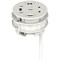 Volta Round 80mm Power Unit Module 1xSocket (3.15A Fuse) / 1xUSBa & 2xUSBc (45w shared)/ 1xHDMI (1.4)/ 1xCAT 6Data Port - White with 2metre Mains Lea