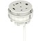 Volta Round 80mm Power Unit Module 1xSocket (3.15A Fuse) / 1xUSBa & 2xUSBc (45w shared)/ 1xHDMI (1.4)/ 1xCAT 6Data Port - White with 2metre Mains Lea