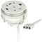 Volta Round 80mm Power Unit Module 1xSocket (3.15A Fuse) / 1xUSBa & 2xUSBc (45w shared)/ 1xHDMI (1.4)/ 1xCAT 6Data Port - White with 2metre Mains Lea