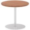 Italia Poseur Circular Table, 600mm Diameter, Walnut