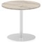 Italia Poseur Circular Table, 600mm Diameter, Grey Oak