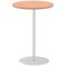 Italia Poseur Round Table, 600mm Diameter, 1145mm High, Beech