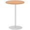 Italia Poseur Round Table, 600mm Diameter, 1145mm High, Oak