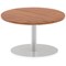 Italia Poseur Round Table, 800mm Diameter, 475mm High, Walnut Italia Poseur Round Table, 800mm Diameter, 475mm High, Walnut
